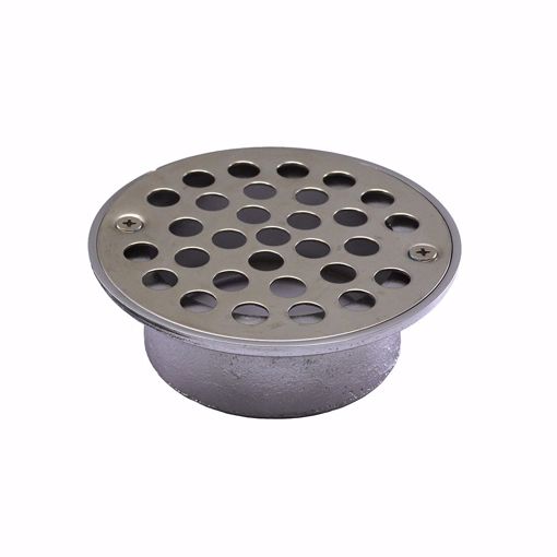 Picture of 2" Brass Inside Caulk Floor Drain with Brass Body and Stainless Steel Strainer