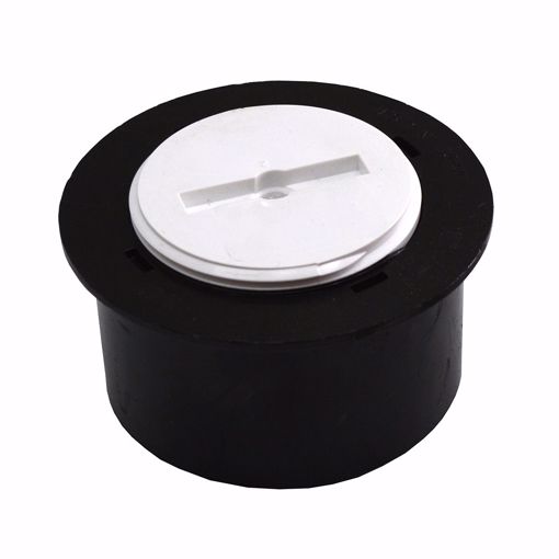 Picture of 3" ABS Heavy Duty Internal Pipe Cleanout with 2" IPS Countersunk Plug