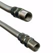 Picture of 1/2" OD (3/8" ID) X 24" Long, 1/2" Male Pipe Thread X 1/2" Male Pipe Thread, Uncoated Corrugated Stainless Steel Gas Connector