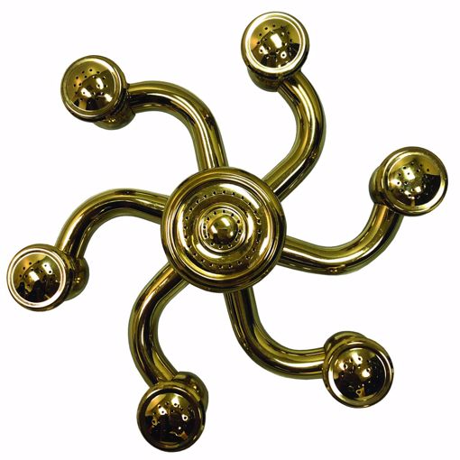 Picture of Polished Brass 6-Curved Claw Shower Head