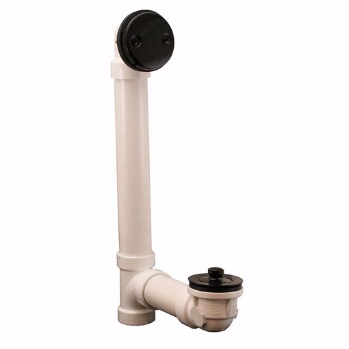 Picture of Black Two-Hole Lift and Turn Bath Waste Kit, Standard Full Kit, PVC