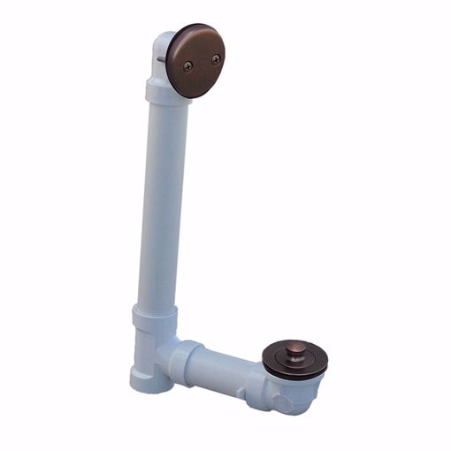 Picture of WHITE PLASTIC FULL KIT L&T W/2HOLE OVERFLOW OIL RUBBED BRONZ