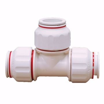 Picture of 3/4" CTS Plastic Twist-to-Lock Push On Tee Union