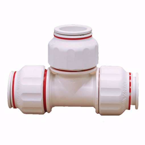 Picture of 3/4" CTS Plastic Twist-to-Lock Push On Tee Union