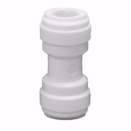 Picture of 1/2" Tube OD x 3/8" Tube OD Plastic Push On Reducing Union