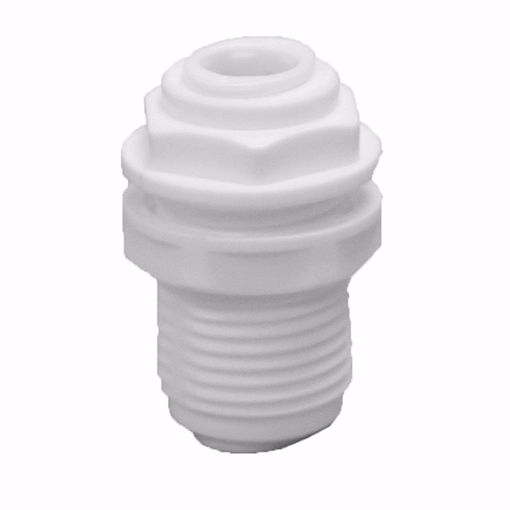 Picture of 1/4" Tube OD Plastic Push On Bulkhead Union