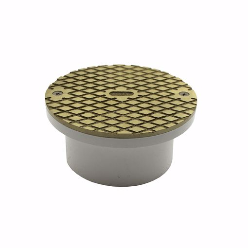 Picture of 3" x 4" PVC General Purpose Access Fitting with 5" Nickel Bronze Cover