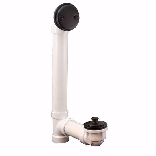Picture of Oil Rubbed Bronze Two-Hole Friction Lift Bath Waste Kit, Standard Full Kit, PVC