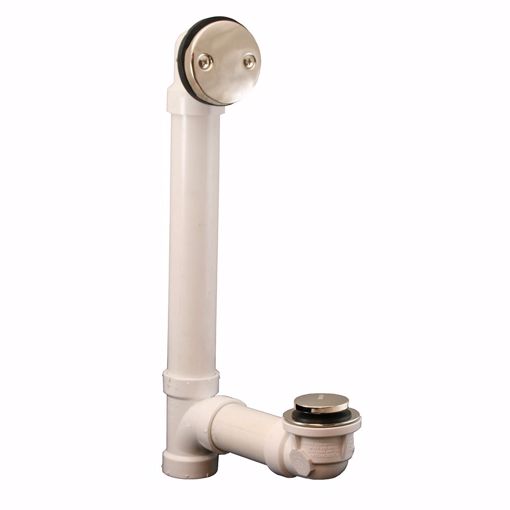 Picture of Polished Nickel Two-Hole Toe Touch Bath Waste Kit, Standard Full Kit, PVC