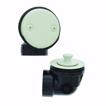 Picture of Polar White Two-Hole Lift and Turn Bath Waste Kit, Standard Half Kit, ABS