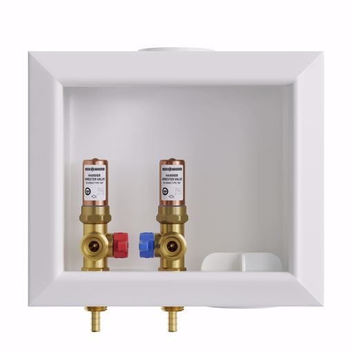 Picture of Washing Machine Box, Right Outlet with Water Hammer Arrestor, 3/8" PEX Connection