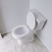 Picture of White Deluxe Molded Wood Toilet Seat, Closed Front with Cover, Round