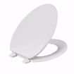 Picture of White Deluxe Molded Wood Toilet Seat, Closed Front with Cover, Elongated