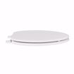 Picture of White Deluxe Molded Wood Toilet Seat, Closed Front with Cover, Elongated