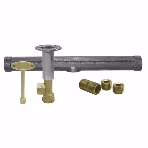 Picture of Chrome Plated Angle Log Lighter Valve with T-Burner for LPG Gas