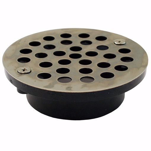 Picture of 2" x 3" General Purpose ABS Drain with 4-1/4" Nickel Bronze Round Strainer