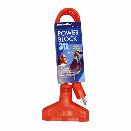 Picture of 14/3 3 ft. Orange Round Power Block