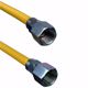 Picture of 3/8" OD (1/4" ID) X 12" Long, 3/8" Female Pipe Thread X 3/8" Female Pipe Thread, Yellow Coated Corrugated Stainless Steel Gas Connector