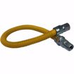 Picture of 5/8" OD (1/2" ID) X 18" Gas Connector, Yellow Coated Corrugated Stainless Steel, 1/2" FIP X 1/2" MIP