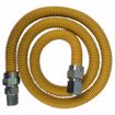 Picture of 5/8" OD (1/2" ID) X 48" Gas Connector, Yellow Coated Corrugated Stainless Steel, 3/4" FIP X 3/4" MIP