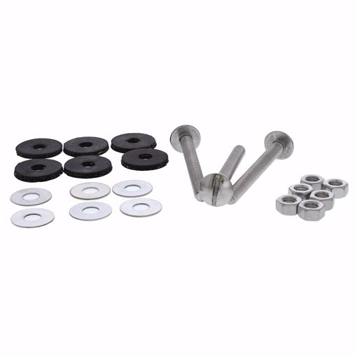 Picture of 5/16" x 3" Premium Stainless Steel Tank to Bowl Bolt Set, Pack of 3