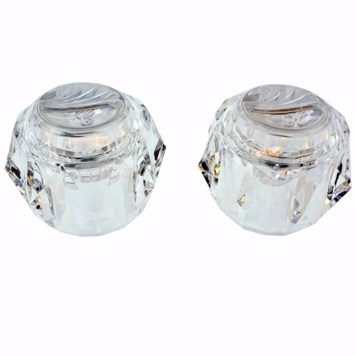 Picture of Acrylic Widespread Knob Replacement Handles fits Delta®/Delex® and Peerless, Pair