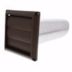Picture of 4" Louvered Dryer Vent Hood, Brown Hood