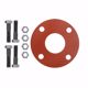 Picture of 2-1/2" Red Rubber Full Face Gasket Kit, 5/8" x 3" Bolt Size