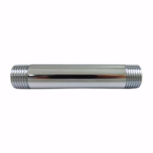 Picture of 1/2" x 18" Chrome Plated Brass Pipe Nipple