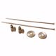 Picture of Polished Stainless 3/8" x 20" Lavatory Supply and 3/8" x 5/8" Straight Stop Kit