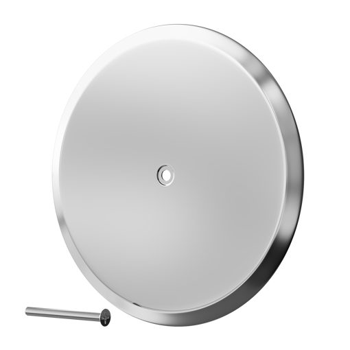 Picture of 10" Stainless Steel Cleanout/Extension Cover, Floor Mount with 4" Bolt (16 Gauge)