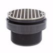 Picture of 2" x 3" LevelBest® Complete Heavy Duty Slab Drain System with 3-1/2" Plastic Spud and 5" Nickel Bronze Strainer
