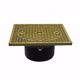 Picture of 3-1/2" Heavy Duty PVC Cleanout Spud with 7" Polished Brass Square Cover