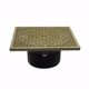 Picture of 3-1/2" Heavy Duty PVC Cleanout Spud with 7" Nickel Bronze Square Cover