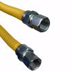 Picture of 5/8" OD (1/2" ID) X 48" Gas Connector, Yellow Coated Corrugated Stainless Steel, 1/2" FIP X 1/2" FIP