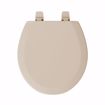 Picture of Fawn Beige Deluxe Molded Wood Toilet Seat, Closed Front with Cover, Round