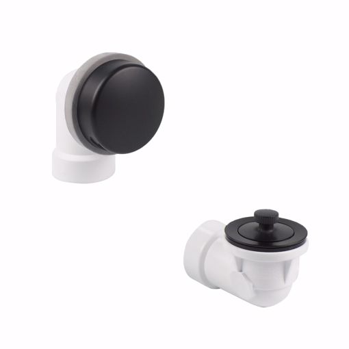 Picture of Lift and Turn PVC Schedule 40 Half Bath Waste Kit with Quick Test, Matte Black