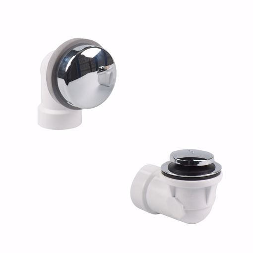 Picture of Toe Touch PVC Schedule 40 Half Bath Waste Kit with Quick Test, Chrome Plated