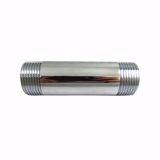 Picture of 1" x 5" Chrome Plated Brass Pipe Nipple