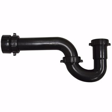 Picture of 1-1/2" Black Plastic Solvent Weld P-Trap with Adapter