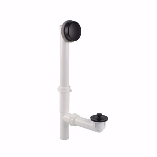 Picture of 16" Lift and Turn Polypropylene Tubular Full Bath Waste Kit with Quick Test, Matte Black