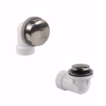 Picture of Toe Touch PVC Schedule 40 Half Bath Waste Kit with Quick Test, Brushed Nickel