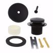 Picture of Matte Black One-Hole Toe Touch Tub Drain Trim Kit, Includes Two-Hole Conversion Bar