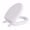 Picture of White Soft Toilet Seat, Closed Front with Cover, QuicKlean® Hinges, Round