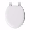 Picture of White Soft Toilet Seat, Closed Front with Cover, QuicKlean® Hinges, Round