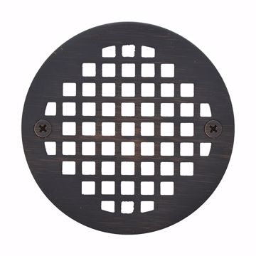 Picture of Old World Bronze 4-1/4" Round Cast Brass Heavy Duty Strainer