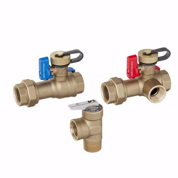 Picture of 3/4” IPS Tankless Water Heater Valve Service Kit with Pressure Relief Valve