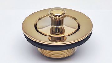 Picture of Polished Brass Lift and Turn Tub Drain