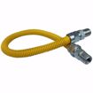 Picture of 5/8" OD (1/2" ID) X 24" Gas Connector, Yellow Coated Corrugated Stainless Steel, 1/2" MIP X 1/2" MIP