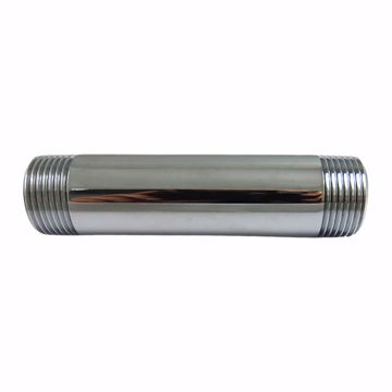Picture of 3/4" x 6" Chrome Plated Brass Pipe Nipple